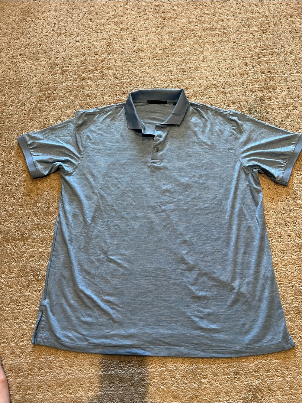 Greyson Men's Polo in Soft Blue with Contrasting Collar